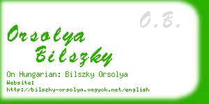 orsolya bilszky business card